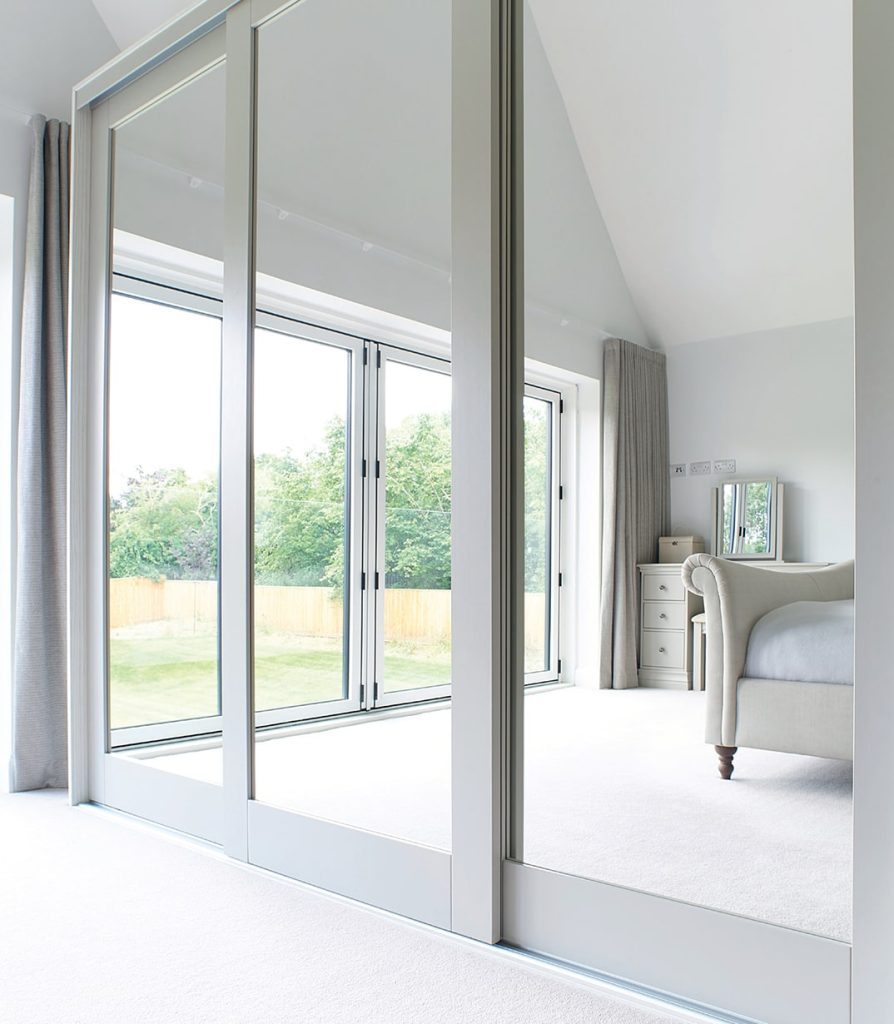 Mirrored wardrobe units